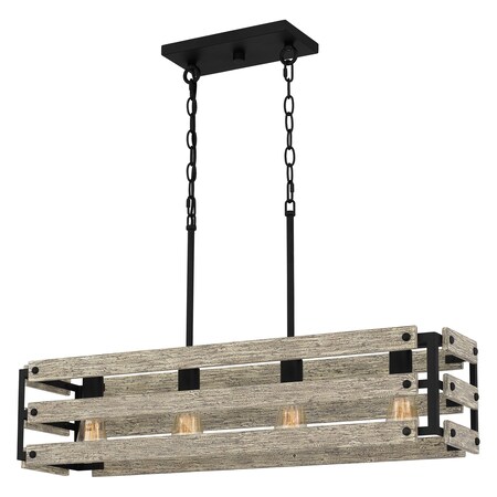 Quoizel Ashburn 4-Light Earth Black Island Light ASB434EK